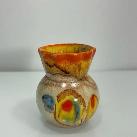 Vintage West Germany Handmade Colorful‎ Bud Vase - Picture 3 of 10